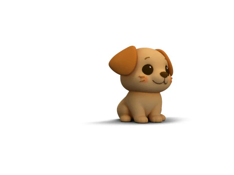 Playful Dog 3D Model