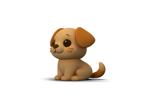 Игривая собака 3D Модель