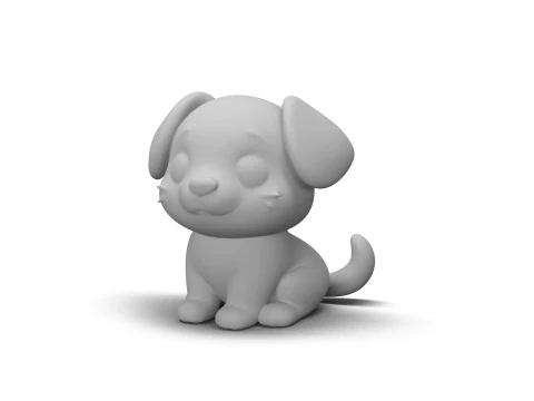 Playful Dog 3D Model
