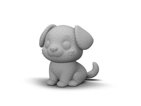 Игривая собака 3D Модель