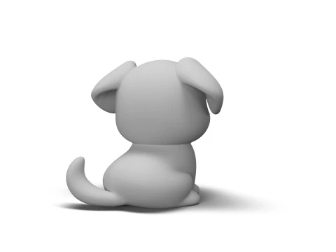 Playful Dog 3D Model