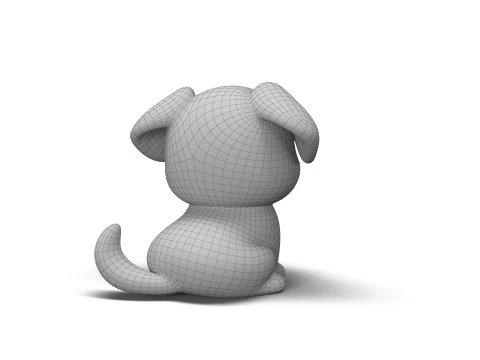 Playful Dog 3D Model