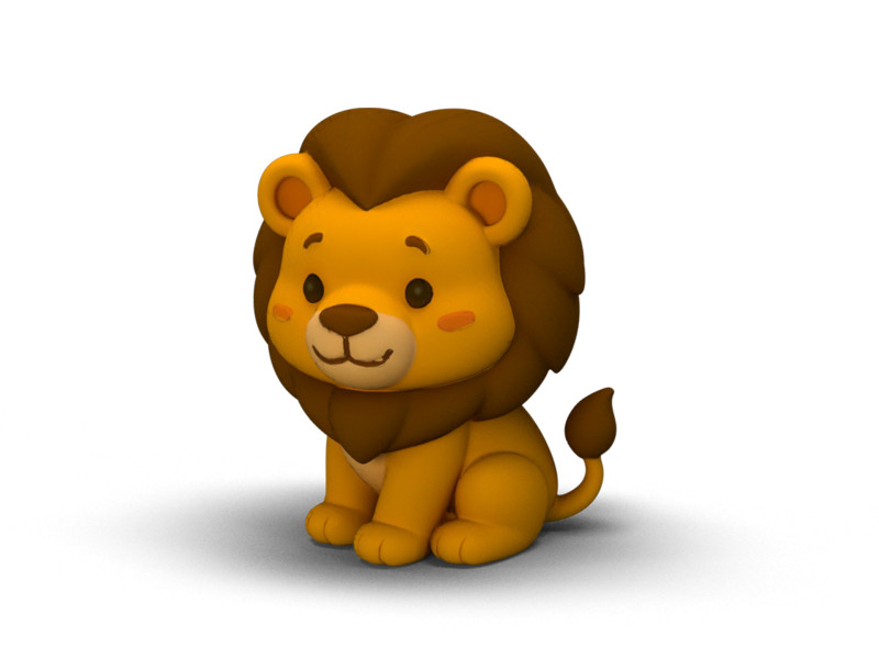 Mighty Mane Lion 3D Model .c4d .max .obj .3ds .fbx .stl .blend