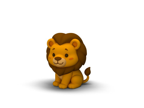 Mighty Mane Lion 3D Model