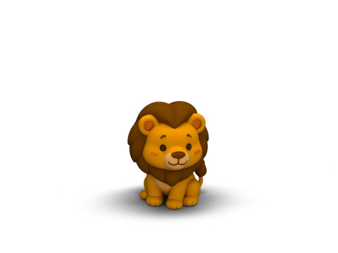 Mighty Mane Lion 3D Model