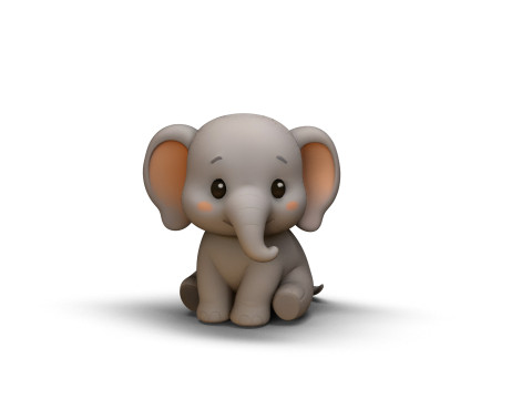 Gentle Giant Elephant 3D Model