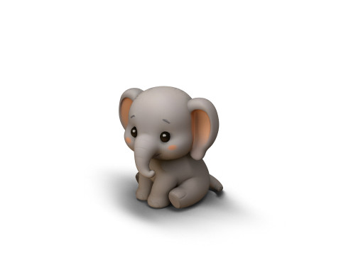 Gentle Giant Elephant 3D Model