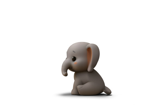 Gentle Giant Elephant 3D Model