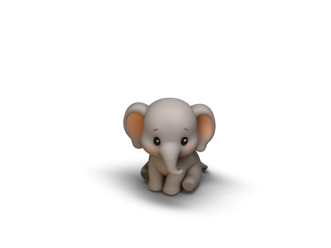 Gentle Giant Elephant 3D Model