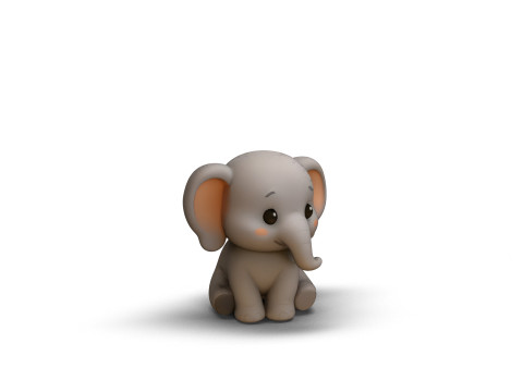 Gentle Giant Elephant 3D Model