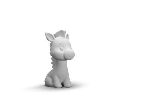 Zippy Stripes Zebra 3D Model