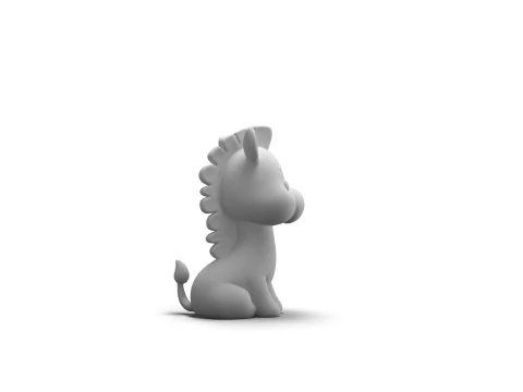 Zippy Stripes Zebra 3D Model