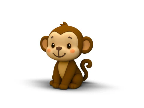 Scimmia dalla coda sfacciata Modello 3D