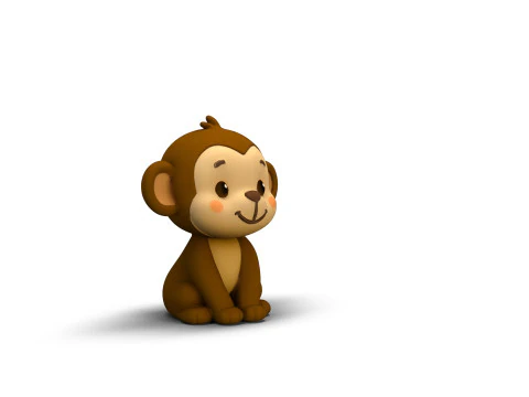 Scimmia dalla coda sfacciata Modello 3D