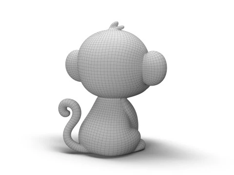 Scimmia dalla coda sfacciata Modello 3D