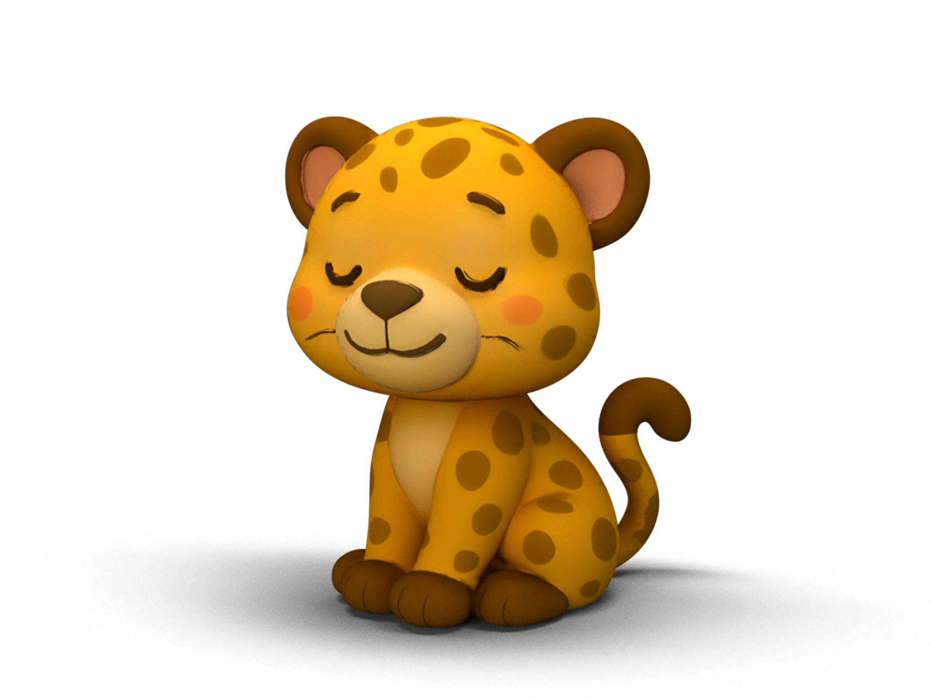 Leopardo con zampe comode Modello 3D .c4d .max .obj .3ds .fbx .stl .blend