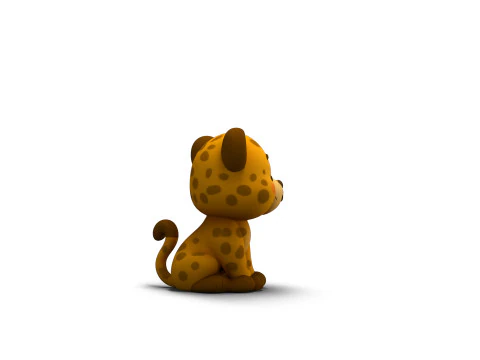 Leopardo con zampe comode Modello 3D