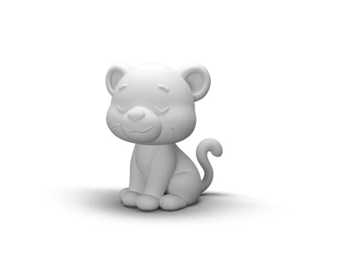 Leopardo con zampe comode Modello 3D