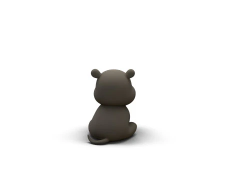 Sleepy Eyes Hippo 3D Model