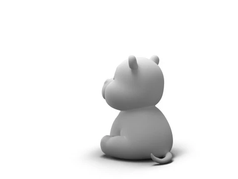 Sleepy Eyes Hippo 3D Model