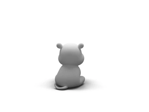 Sleepy Eyes Hippo 3D Model