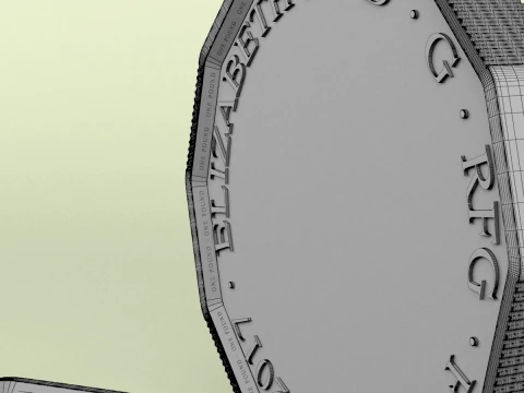 New British Pound Coin 3D Model