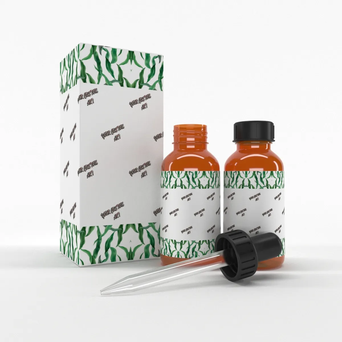 Dropper Bottle 3D Model .c4d .max .obj .3ds .fbx .stl .blend 