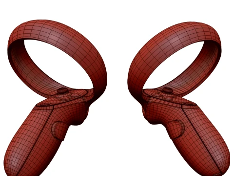 Oculus Quest with Controllers 3D Model