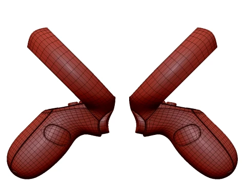 Oculus Quest with Controllers 3D Model