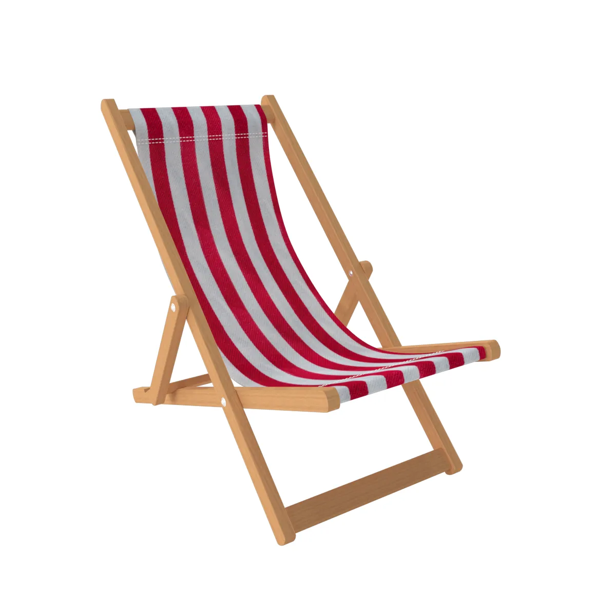 Deck Chair 3D Model .c4d .max .obj .3ds .fbx .stl .blend
