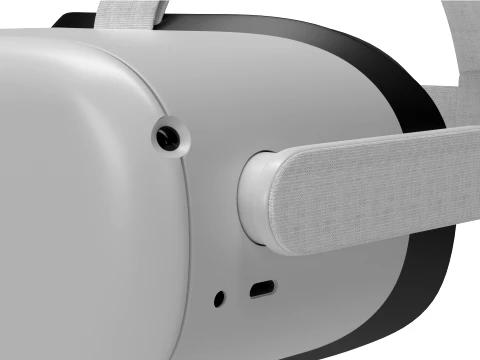 Oculus Quest 2 VR Headset 3D Model