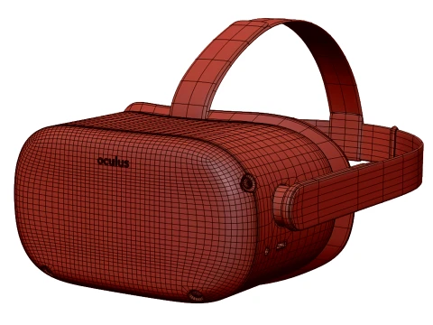 Oculus Quest 2 VR Headset 3D Model