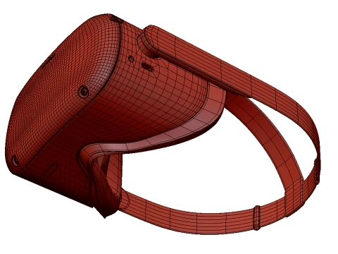 Oculus Quest 2 VR Headset 3D Model