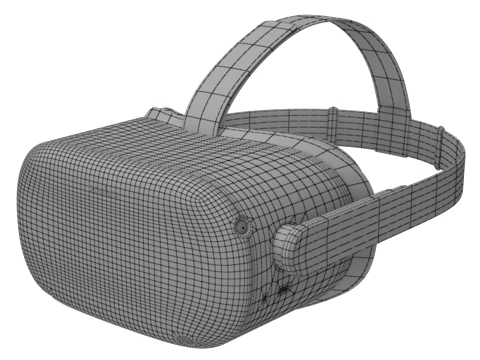 Oculus Quest 2 VR Headset 3D Model