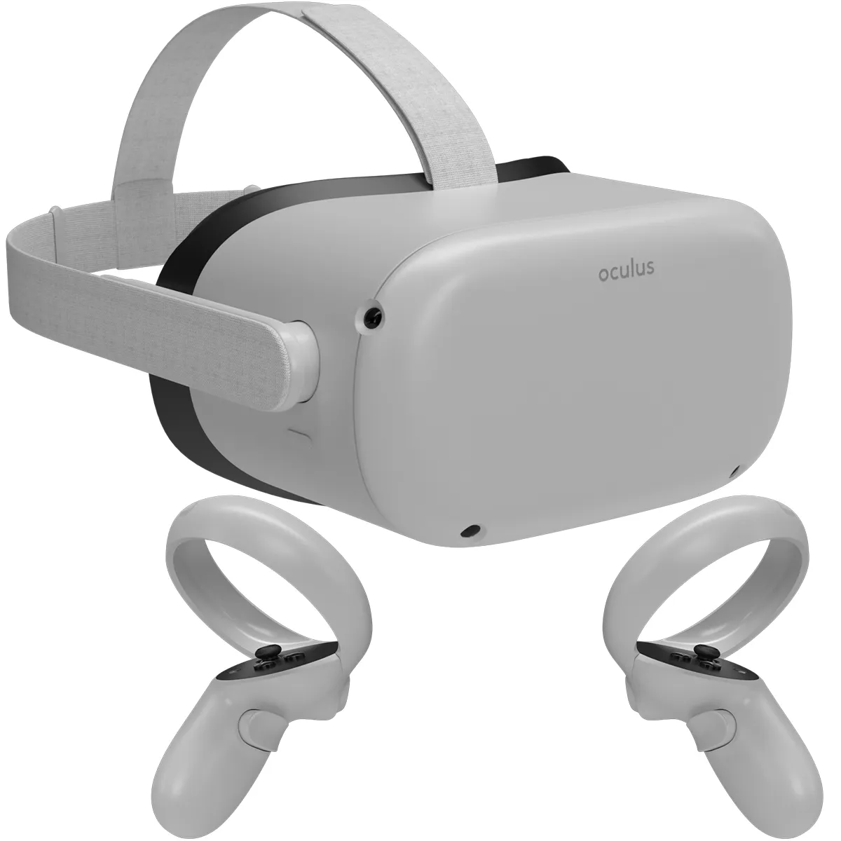 Oculus Quest 2 with Controllers 3D Model .c4d .max .obj .3ds .fbx .stl .blend 
