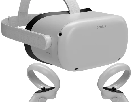 Oculus Quest 2 with Controllers 3D Model
