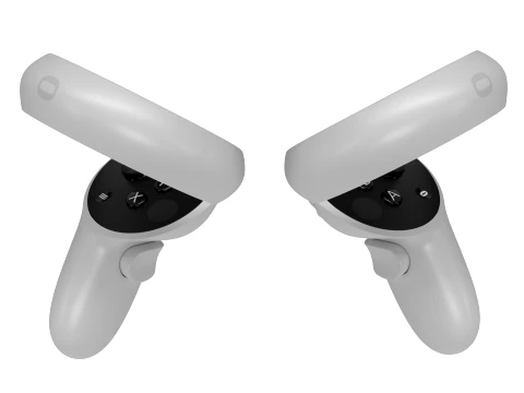 Oculus Quest 2 with Controllers 3D Model