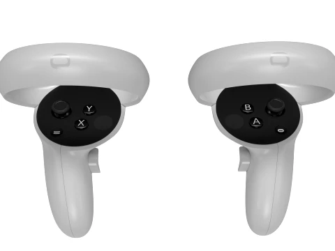 Oculus Quest 2 with Controllers 3D Model