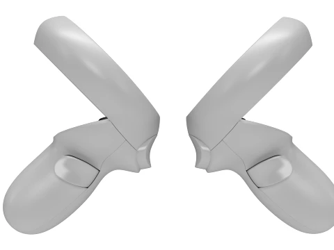 Oculus Quest 2 with Controllers 3D Model