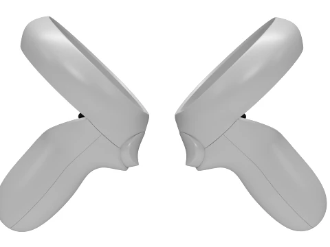 Oculus Quest 2 with Controllers 3D Model