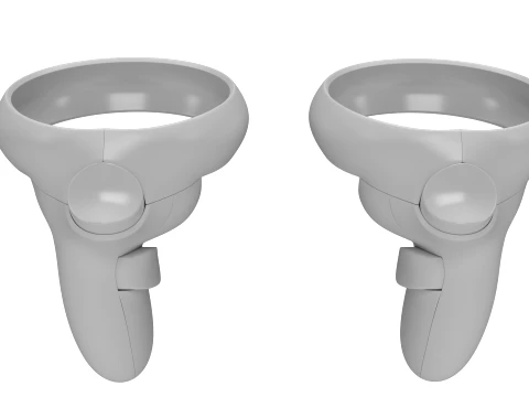 Oculus Quest 2 with Controllers 3D Model