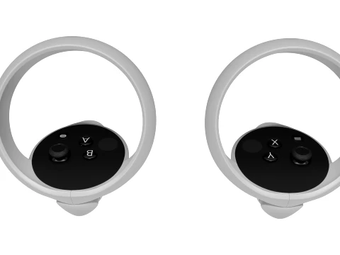 Oculus Quest 2 with Controllers 3D Model