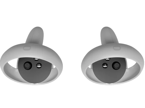 Oculus Quest 2 with Controllers 3D Model
