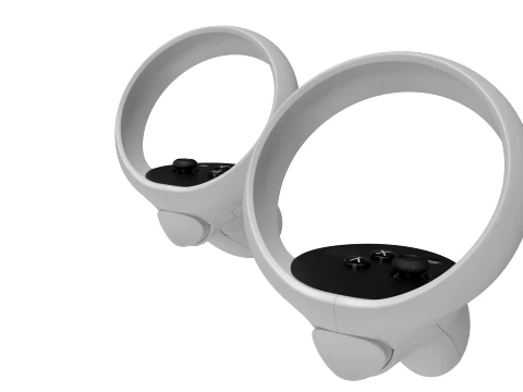 Oculus Quest 2 with Controllers 3D Model