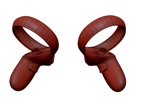 Oculus Quest 2 with Controllers 3D Model