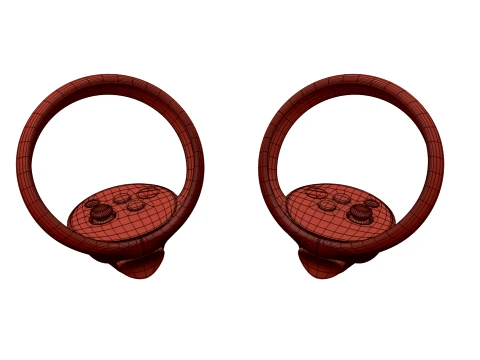 Oculus Quest 2 with Controllers 3D Model