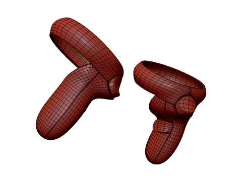 Oculus Quest 2 with Controllers 3D Model