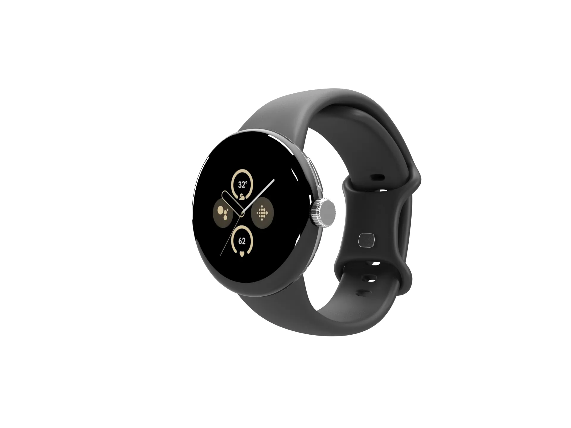 Google Pixel Watch 2 3D Model .c4d .max .obj .3ds .fbx .stl .blend 