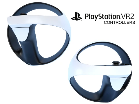 Sony Playstation VR 2 Controllers 3D Model