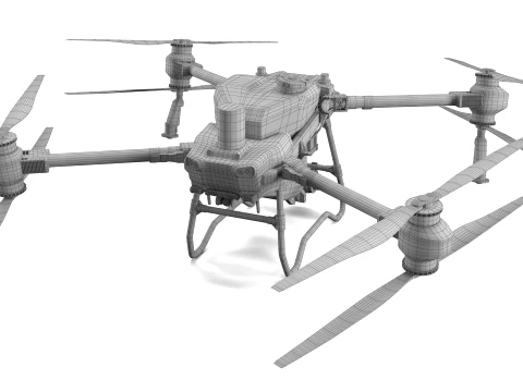 DJI AGRAS T50 Agricultural Drone 3D Model